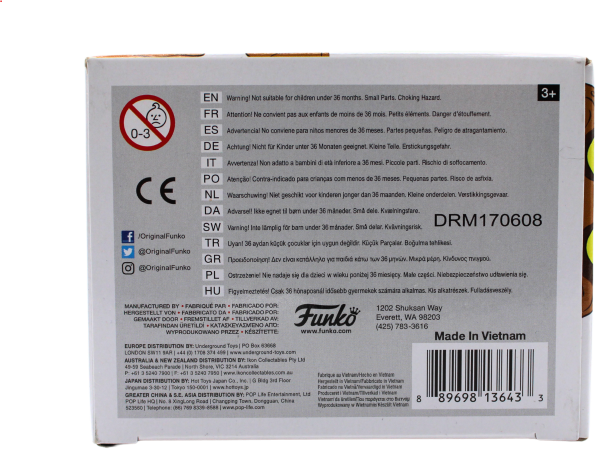 Funko PoP Clayface Figur Warnhinweise